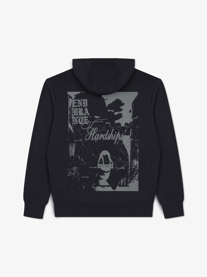 MANTO hoodie RESOLVE  - black